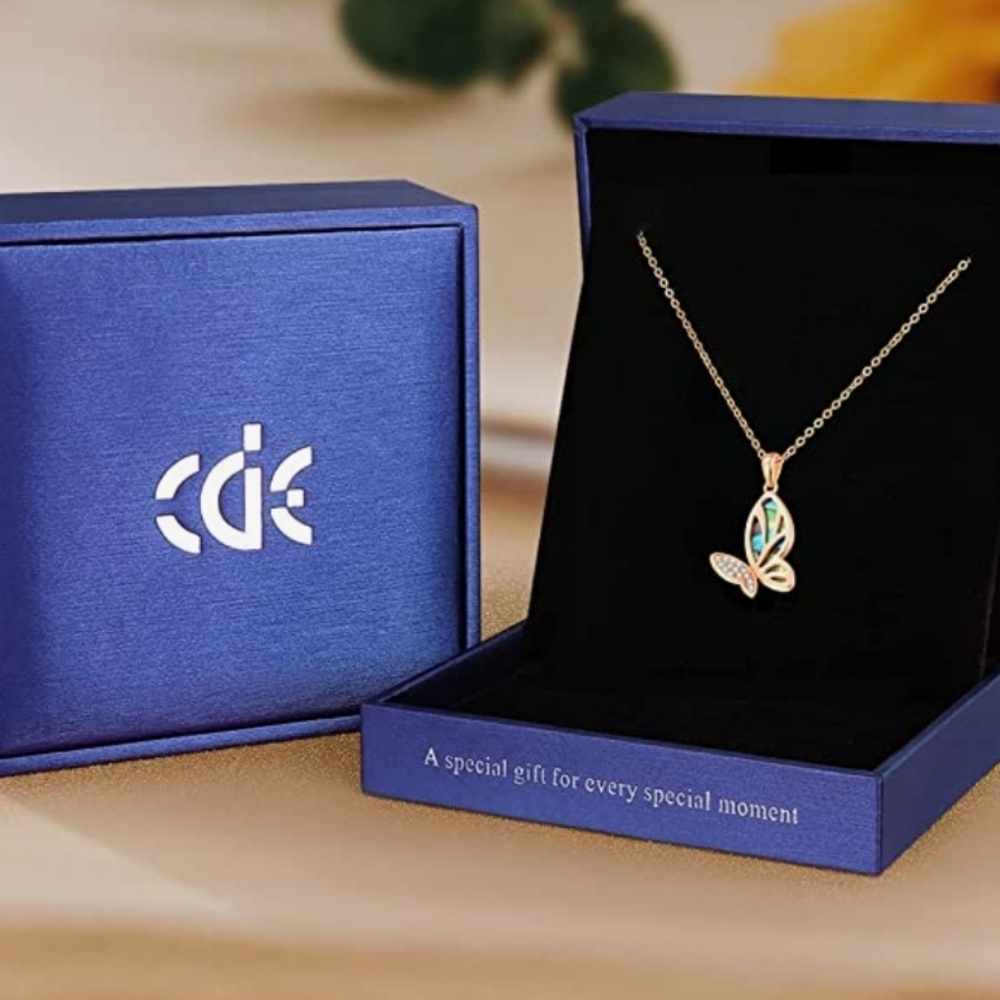 CDE Dainty Butterfly Choker Necklaces for Women Girls, Filigree Pendant
